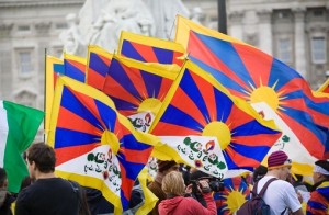 Vlajka pro Tibet v Moravskoslezském kraji
